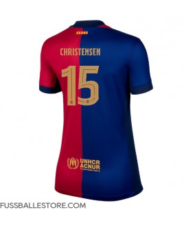 Günstige Barcelona Andreas Christensen #15 Heimtrikot Damen 2024-25 Kurzarm